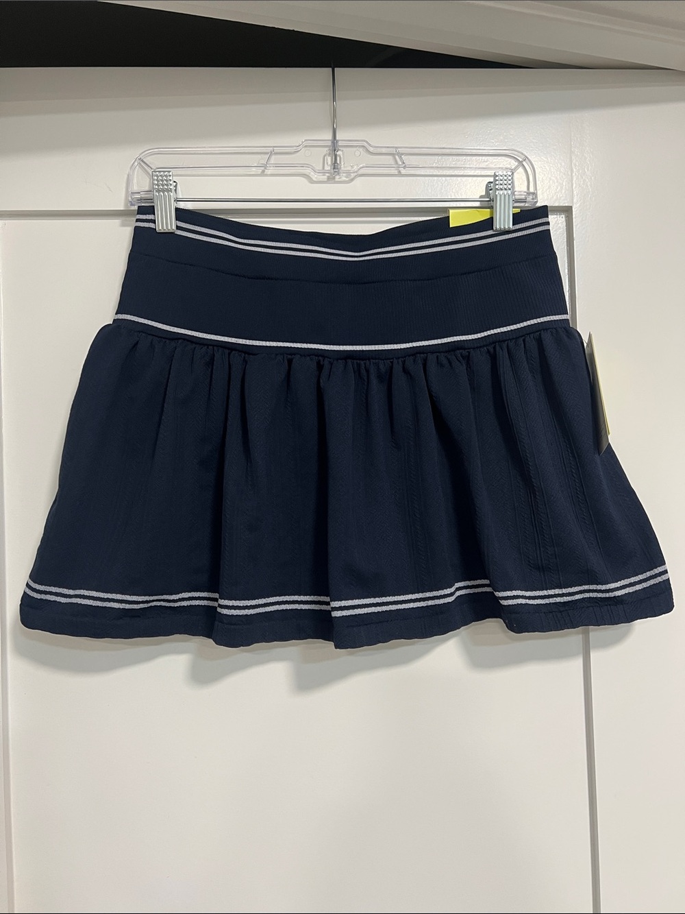 all in motion Navy Mini Skirt with White Stripes